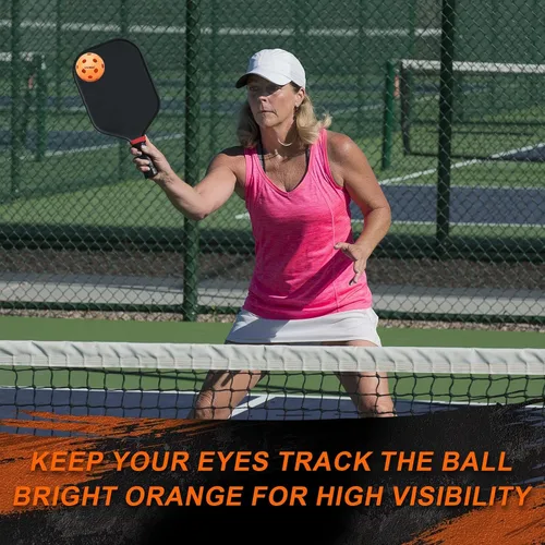 Miniatura 4 de Navona 40 Pack Premium 26-Holes Orange Indoor Pickleball Balls, Meet USAPA Official Requirement, Perfectly Balanced, High Bounce True Flight