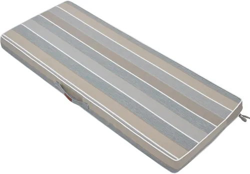 Miniatura 9 de FUNHOME Cojín de Banco para Exteriores 42 x 18 x 3 Pulgadas, Cojín de Sofá Portátil Resistente al Agua, Cojín de Columpio de Porche con Asa y Lazos