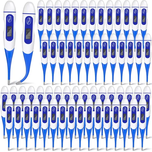 Miniatura 9 de TrelaCo Termómetro oral digital para adultos, 6 unidades, para fiebre, cuerpo basal, lectura rápida, punta flexible para la medición de temperatura
