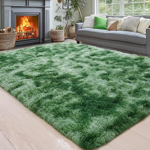 Miniatura 243 de Alfombras de área de 8x10 para sala de estar, alfombra shaggy grande ultra suave y esponjosa para dormitorio, alfombras de felpa mullida Blanco crema