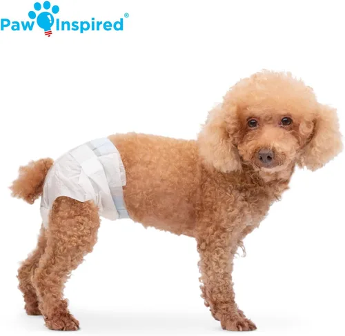 Miniatura 4 de Paw Inspired 32 unidades Pañales desechables para perros Pañales para perras con ultra protección Pañales para perros en celo, que se orinan por