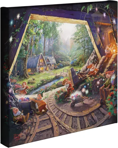 Miniatura 13 de Thomas Kinkade Studios Snow White and the Seven Dwarfs - Lienzo envuelto en galería (8 x 10 pulgadas)