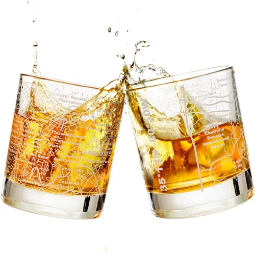 Miniatura 7 de Greenline Goods - Vasos de whisky, juego de regalo de 2 vasos de 284ml para amantes de Washington, DC, grabado con mapa de Washington, DC Vaso