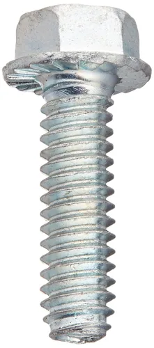 Miniatura 2 de Small Parts 1212RWS - Tornillo de rosca de acero para metal, chapado en zinc, cabeza hexagonal dentada, tamaño de rosca #12-24, longitud de 3/4