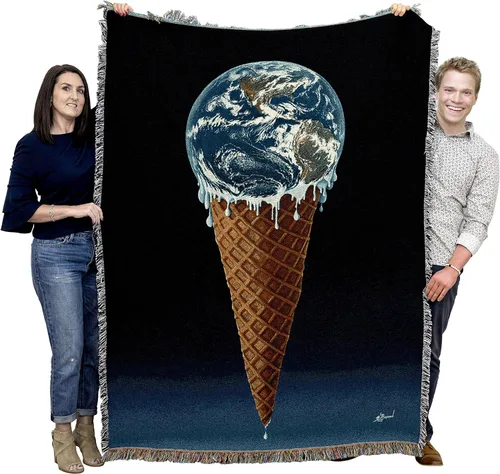 Miniatura 16 de Pure Country Weavers Kyra Brown - Manta de atardecer de los 70 – Abstact Art – Manta para regalo tejida de algodón – Fabricado en los Estados Unidos