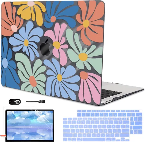 Miniatura 16 de Funda para MacBook Air de 13 pulgadas 2021 2020 2019 2018 para Mac A2337 M1 A2179 A1932 Funda con Touch ID, funda rígida de plástico