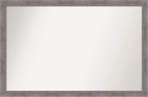 Miniatura 352 de Amanti Art Espejo de baño gris para sobre el fregadero, 31 x 48 pulgadas, espejo de tocador rectangular estrecho de color gris, marco de madera