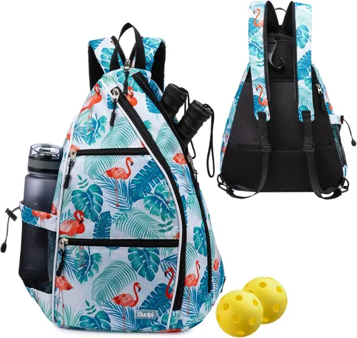 Miniatura 18 de Sucipi Pickleball Bag - Men's & Women's Pickleball Backpack, Adjustable Sling Bag w/Fence Hook/Large Capacity/Safety Pocket Azul