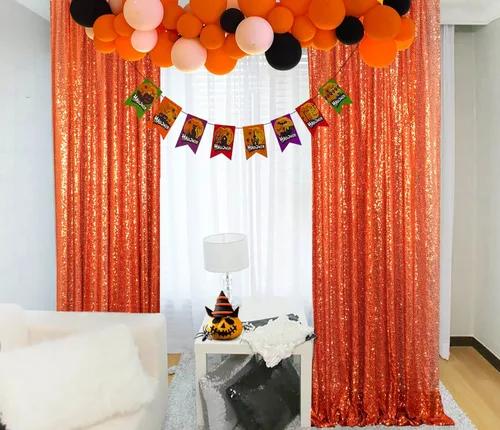 Miniatura 7 de ShinyBeauty Cortinas de lentejuelas 2 paneles de 2 x 8 pies, cortinas de fondo de fiesta verde azulado con purpurina para bodas, Navidad, Año Nuevo