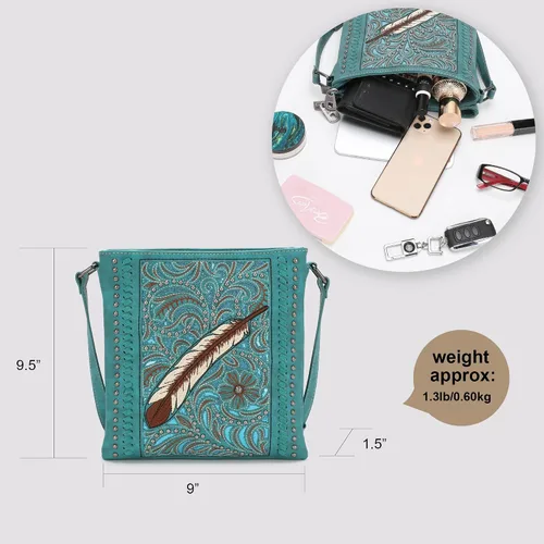 Miniatura 7 de Montana West Western Purse - Bolso cruzado para mujer, bolso de hombro
