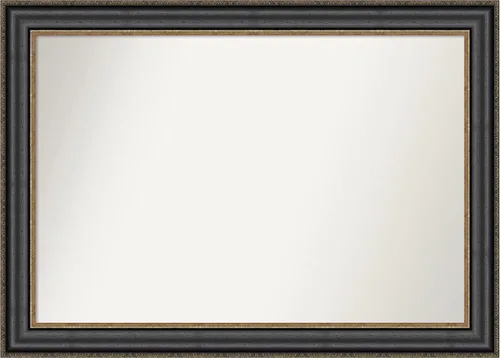 Miniatura 11 de Amanti Art Espejo personalizado, espejo de baño negro puente, espejo de pared o espejo de tocador de baño sobre el fregadero (26 x 26 pulgadas)