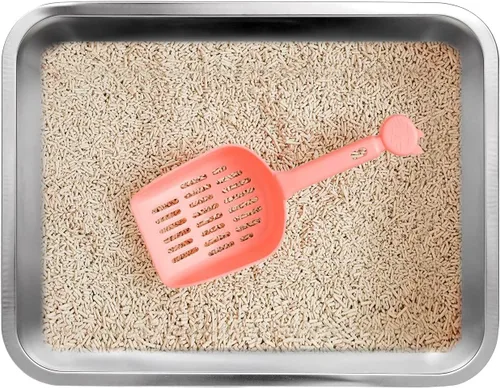 Miniatura 5 de Kichwit Caja de arena para gatos de acero inoxidable, bandeja de arena para gatitos, bandeja de arena de metal para gatos, superficie lisa