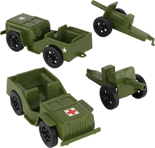 Miniatura 5 de TimMee Combat Patrol Willys & Artillery - Juego negro de 4 piezas fabricado en Estados Unidos