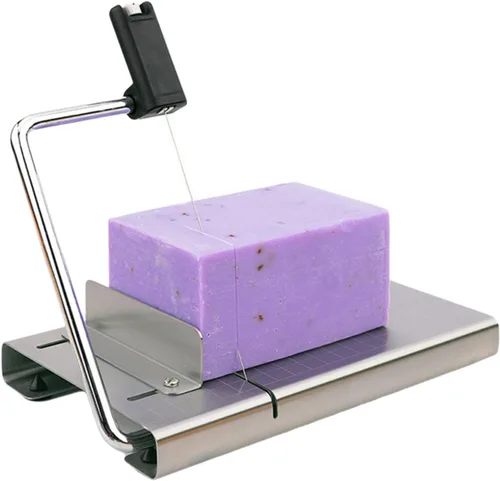 Cortador de jabón hecho a mano – Cortadores de jabón de acero inoxidable con escala para hacer jabón rebanador de pan – Jabón para manualidades,
