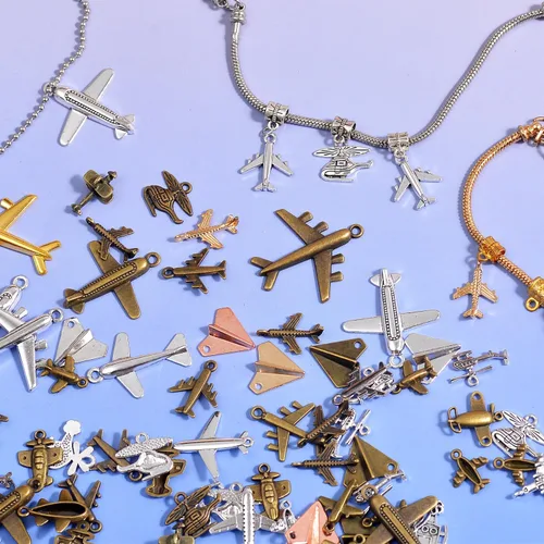 Miniatura 3 de stino - Abalorios de metal para hacer joyas 100 gramos, lote de adornos tibetanos en plata y bañados en oro para hacer joyas de collar, aretes