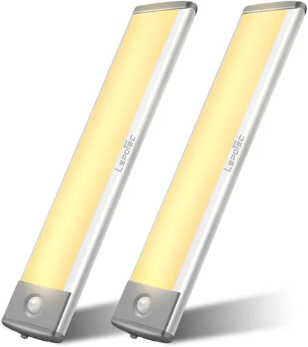 Miniatura 8 de LEPOTEC 30 Luces LED Debajo del Mostrador para Armarios, Luz LED para Gabinetes con Sensor de Movimiento, Luz de Despensa Operada con Batería