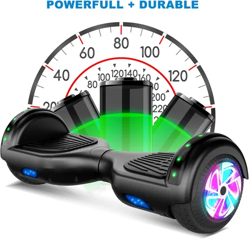Miniatura 3 de CBD Scooter with Corlorful LED Lights,6.5" Wheels, Dual 300W Motor Scooter for Kids Girls Boys Adults, All Ages A02-Blanco
