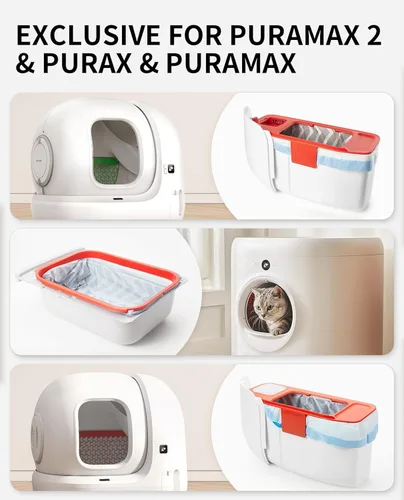 Miniatura 2 de PETKIT PuraX PuraMax - Bolsas de basura reemplazadas, 5 rollos, bolsas portátiles para contenedores de basura para gatos para autolimpieza 5 rollos