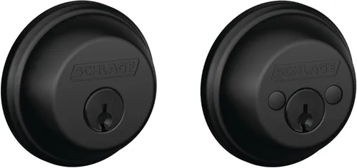 Miniatura 9 de Schlage - Cerrojo con llave de 1 lado, la más alta seguridad residencial, negro mate, B60 N 622