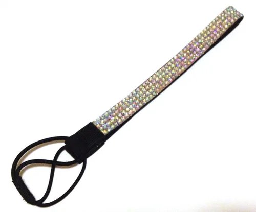 Miniatura 7 de WigsPedia Diadema elástica de cristal con diamantes de imitación, 4 filas, banda elástica para el cabello para mujer (verde bosque)