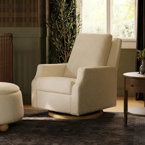 Miniatura 18 de Namesake Crewe Glider - Silla reclinable para guardería – GREENGUARD Gold & Certi-PUR certificado US – Mecedora deslizante para guardería y sala