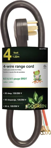 Miniatura 14 de Go Green Power GG-27004 cable de alimentación para estufa de 4 pies, 3 cables, 30 amperios