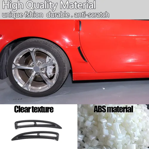 Miniatura 7 de Cubierta de ventilación lateral para guardabarros de automóvil, compatible con Chevy Corvette C6 2005-2013, orificio de entrada de flujo de aire