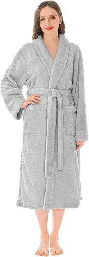 Miniatura 6 de PAVILIA - Bata de baño para mujer de suave tejido polar, mullida y cálida