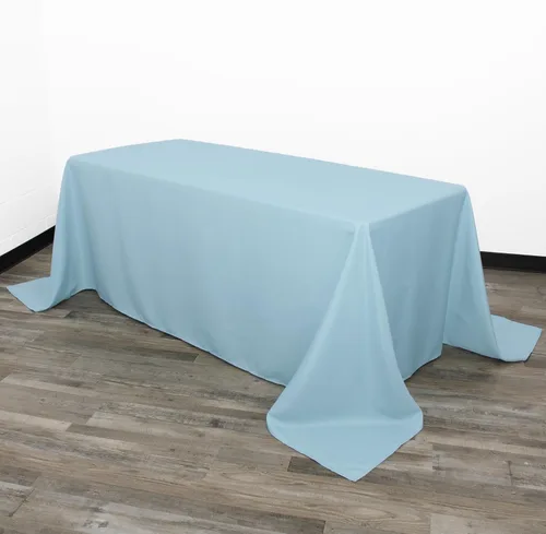 Miniatura 11 de Your Chair Covers - Mantel rectangular de poliéster de 90 x 132 pulgadas, color morado, mantel de boda sin costuras de alta calidad para mesas