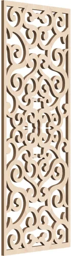Eveline - Paneles decorativos de pared de madera con calado, 13 3/8 pulgadas de ancho x 34 3/8 pulgadas de alto x 3/8 de alto, roble rojo rojo (Red