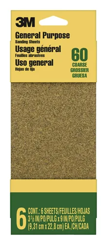 Miniatura 9 de 3M Papel de lija, paquete surtido de grano 100-150-220, 6 hojas, 3-2/3 x 9 pulgadas, lija pintura, madera y metal, ideal para lijado de uso general