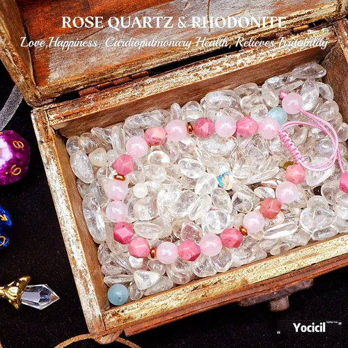 Miniatura 47 de Pulseras de la amistad, pulsera de obsidiana negra arcoíris para mujeres y hombres, 0.394 pulgadas (0.394 in), ojo de tigre, hematita y cristal