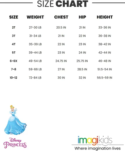 Miniatura 5 de Disney Princess Belle Cenicienta Rapunzel - Vestido de manga corta de rizo francés para niñas y niños grandes