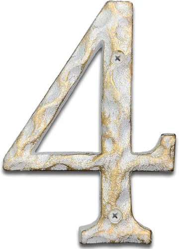 Miniatura 17 de Números de dirección de casa de 5 pulgadas de alto, número único de buzón de metal de hierro fundido, letras para puerta exterior o delantera, Letra
