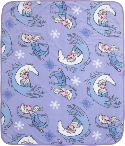 Disney Frozen 2 - Manta para niños pequeños de Elsa y Nokk, felpa súper suave de 40 x 50 pulgadas, manta para viajes, cochecito y acurrucarse