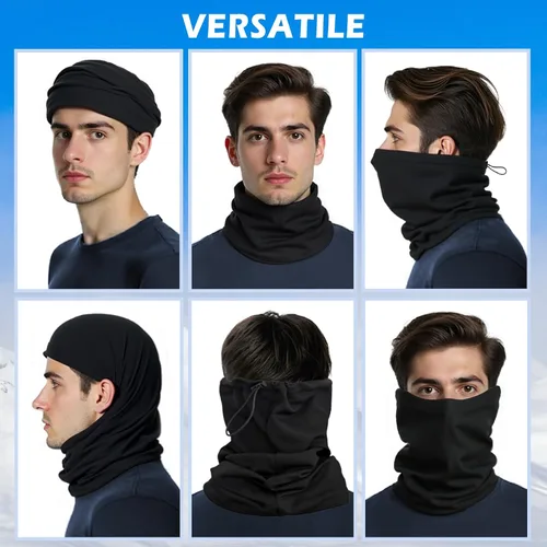 Miniatura 6 de HONGTEYA Polaina de cuello de invierno para hombres y mujeres, resistente al viento, máscara facial para clima frío, esquí, deportes al aire libre