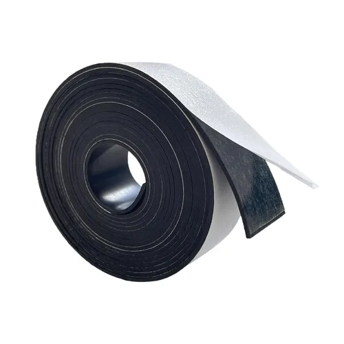 Hoja de goma sólida Salimhib con adhesivo de 1/16 (.062)" de grosor X 1" de ancho X 10' de largo, tiras de goma sólida en rollos autoadhesivas para