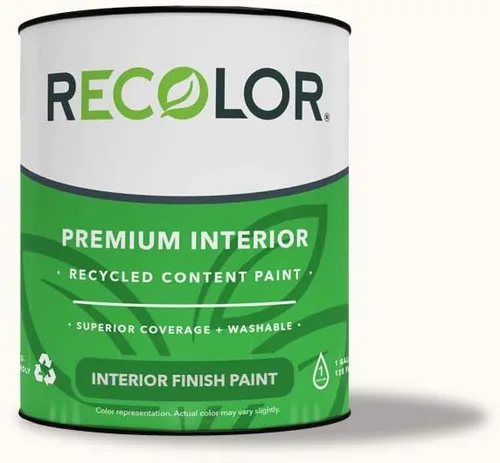 Miniatura 23 de RECOLOR Pintura de Látex Ecológica Premium para Interiores para Paredes, Muebles y Habitaciones con Acabado Cáscara de Huevo, 1 Cuarto de Galón