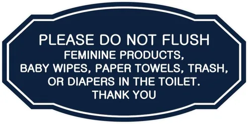 Miniatura 70 de Signs ByLITA Letrero de etiqueta victoriana Please Do Not Flush (Lt Gray), pequeño, 1 paquete Gris claro