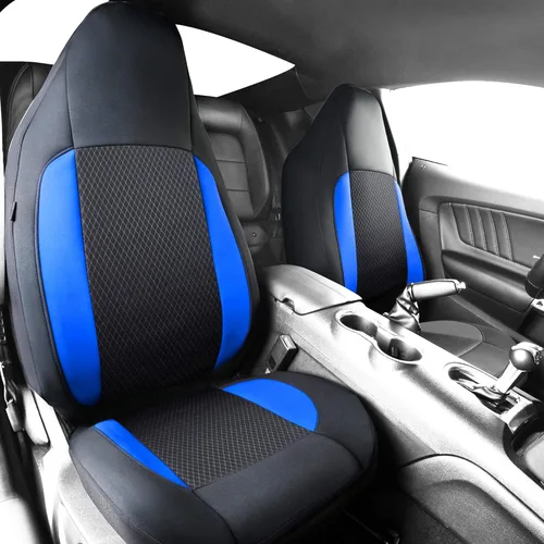 Miniatura 3 de CAR-GRAND Fundas para los dos asientos delanteros del auto, de ajuste universal, deportivas, impermeables de neopreno, con respaldo alto