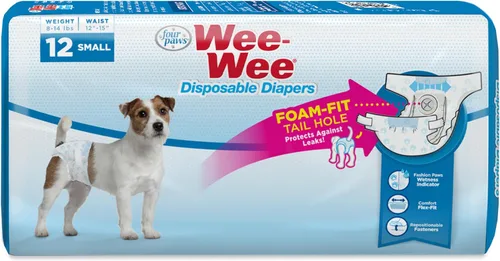 Miniatura 12 de Four Paws Wee-Wee - Pañales de entrenamiento para perros desechables y ajustables, superabsorbentes, protección a prueba de fugas para perros