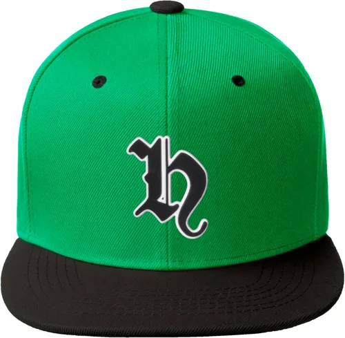 Miniatura 800 de Daxton Gorra clásica con visera de billete plano con letras del alfabeto inglés antiguo de la A a la Z