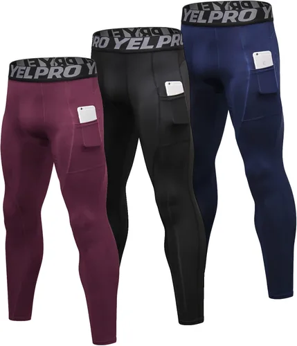 Miniatura 36 de SPVISE Pantalones de compresión para hombre, leggings para deportes, gimnasio, mallas atléticas frescas y secas, capa base para correr, fútbol