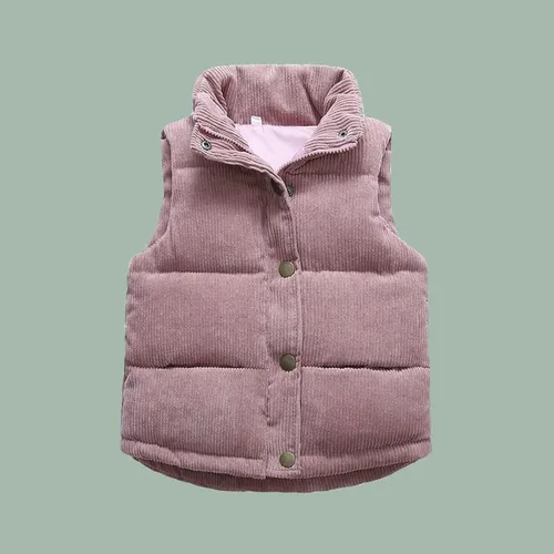 Miniatura 2 de Chaleco de Navidad para niñas pequeñas, chaleco de forro polar mullido sin mangas, con bolsillos, ropa exterior