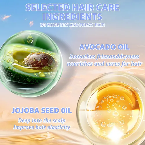 Miniatura 4 de Tgideas Aceite en aerosol para el cabello con manteca de karité y aceite de jojoba, protección contra el calor, ligero, antiencrespamiento
