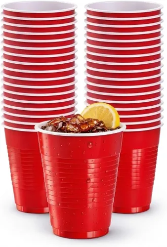 Miniatura 11 de Hanna K. Signature - Vasos desechables de plástico para fiestas, resistentes de 18 onzas, 50 unidades Negro