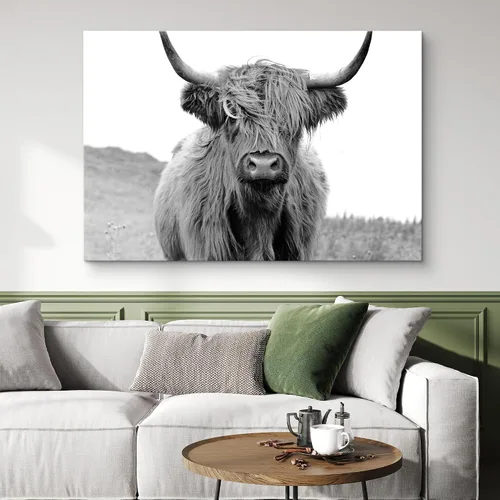Miniatura 6 de Arte de pared de mapache para oficina en casa, lienzo de mapache blanco y negro, arte de pared para dormitorio, sala de estar, 12 x 18 pulgadas