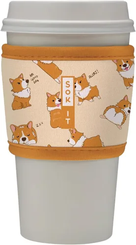 Miniatura 12 de Sok It HotSok Coffee & Tea - Funda de neopreno con aislamiento reutilizable (floral abstracto)