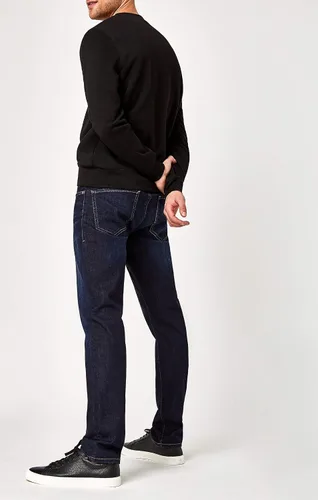 Miniatura 3 de Mavi Jeans Mens Zach ascenso Regular pierna recta en azul negro Williamsburg