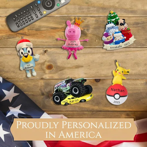 Miniatura 6 de Adorno de Bingo Personalizado 2025 Adornos de Navidad Personalizados para Niños de 24h para Árbol Bingo de Regalo Personalizado Envuelto